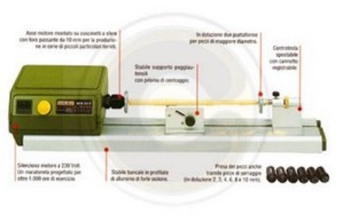Micro tornio per legno - micro, 220v